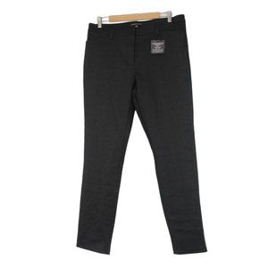 Andrew Marc‎ women's charcoal slim fit stretch ponte pants trousers 14